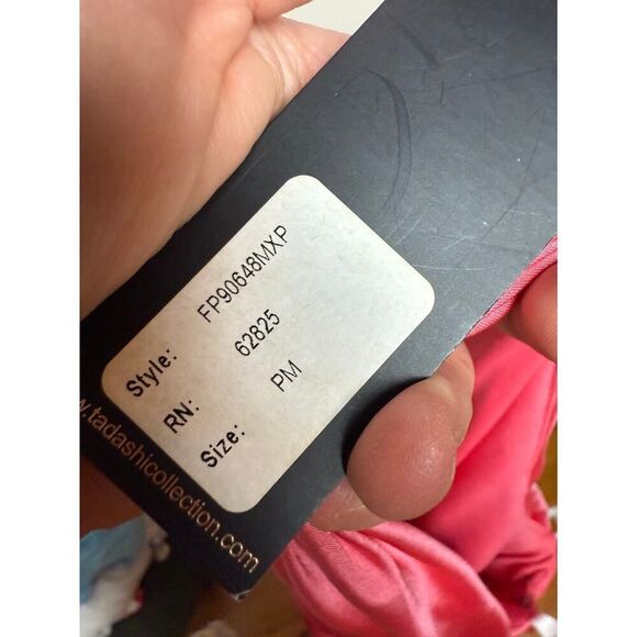 Tadashi Shoji Pink Ruched One Shoulder Mini Dress NWT Sz. PM - Picture 7 of 9